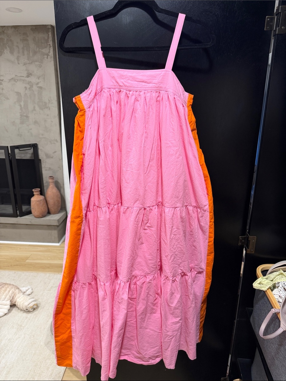 araminta james Hot Pink Sleeveless Tier Sun Dress